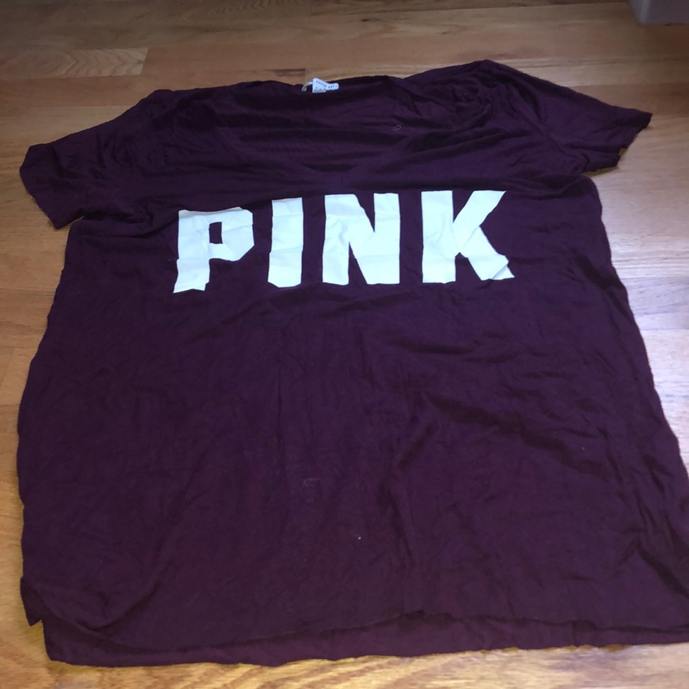 PINK maroon v-neck